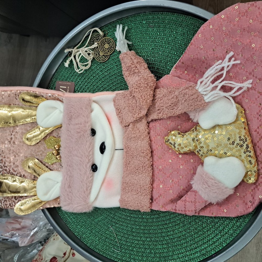 Get all 3 Pink Christmas stocking